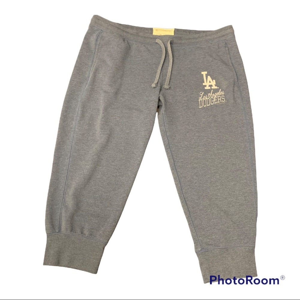 Women Capri MLB LA Dodgers '47 Brand Baseball retro look Sweat Lounge.